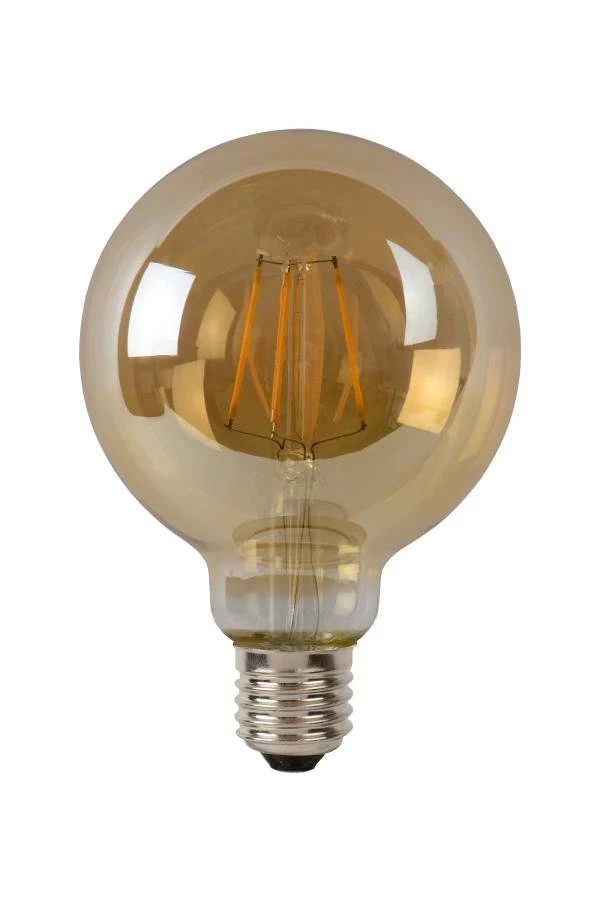 Lucide G95 - Lámpara de filamento - Ø 9,5 cm - LED Regul. - E27 - 1x5W 2700K - Ámbar - apagado